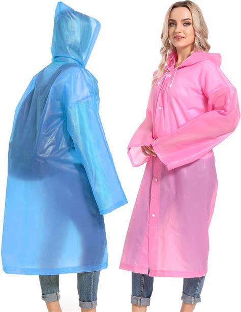 Borogo Ponchos De Lluvia Para Adultos Impermeables Reutilizables