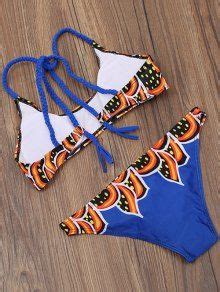 Printed Braided Strap Bikini In MULTICOLOR ZAFUL 2024