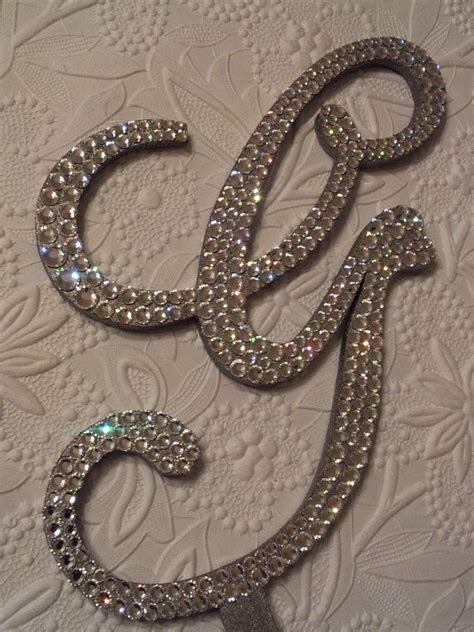 Swarovski Crystal Monogram G Monogram Cake Toppers Monogram