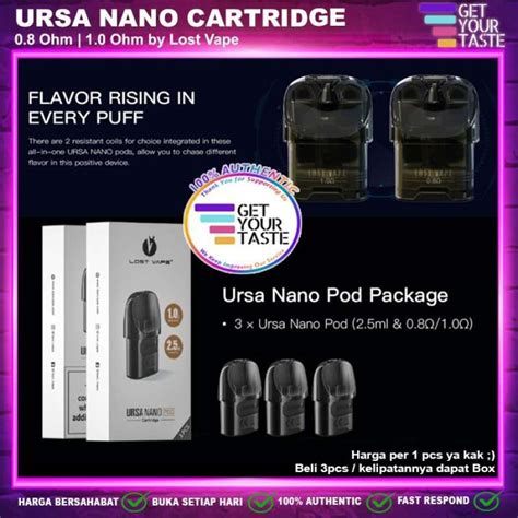 Jual Cartridge Ursa Nano Pod Kit Replacement Lostvape Pods Authentic By