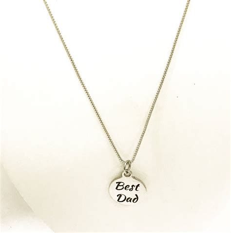 Best Dad Necklace Stainless Steel Necklace T For Dad Dad Etsy