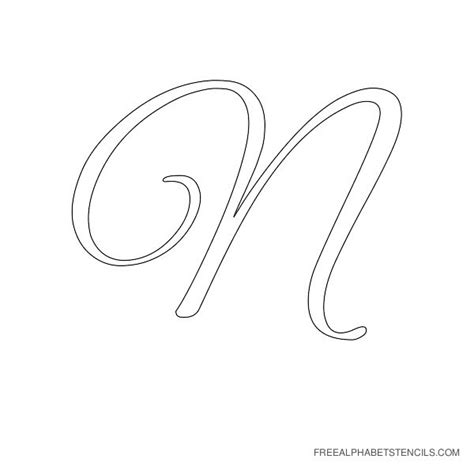 Free cut out printable cursive letter stencils – Artofit