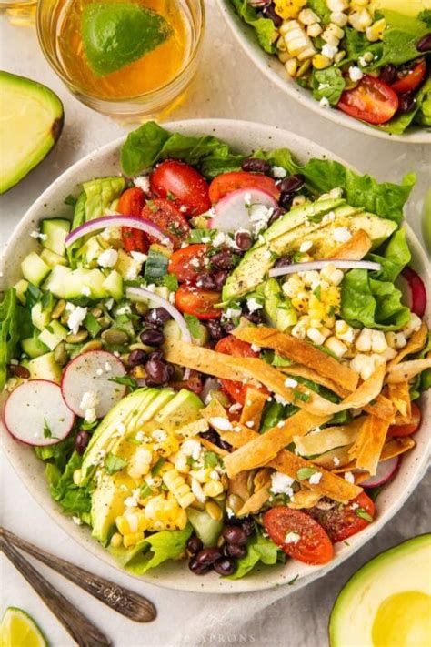 Mexican Salad With Cilantro Lime Dressing 40 Aprons