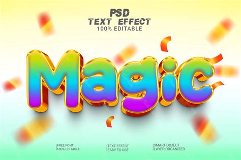 Effet De Texte Avec Style De Police Magique Fichier PSD Photoshop PREMIUM