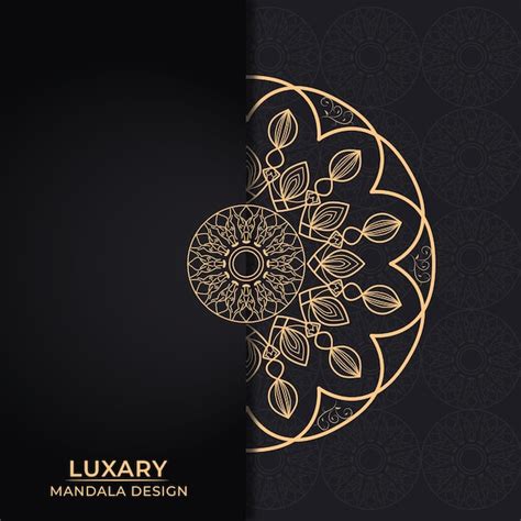 Fundo Decorativo Luxuoso Da Mandala Vetor Premium