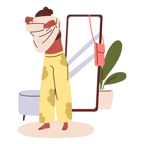 Frau ausziehen, nehmen, Putten aus Kleidung. Mädchen ziehen Sweatshirt