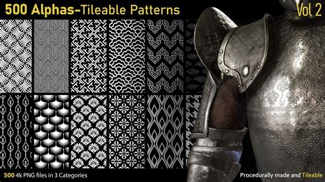 500 Tileable Alpha Patterns Vol.2 | S3ART Store