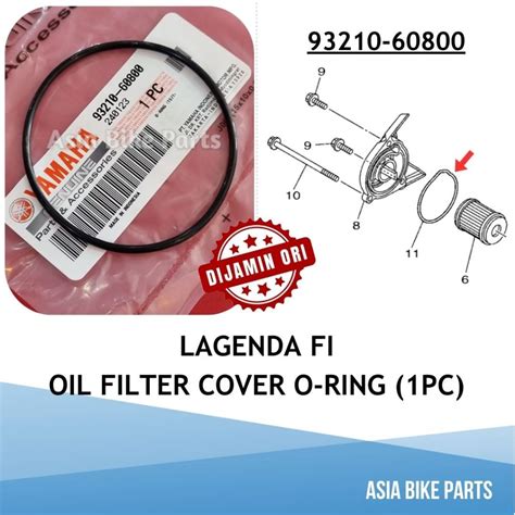 Yamaha Original Lagenda FI Oil Filter Cover O Ring 93210 60800