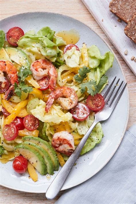 Salat Mit Garnelen Rezept Mit Avocado Eatbetter Gesunde Einfache