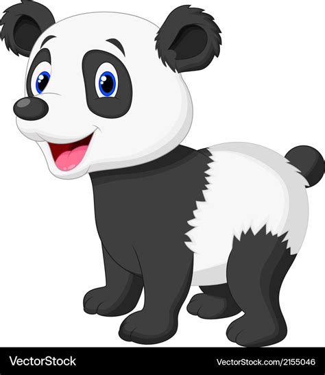 Cute panda bear cartoon Royalty Free Vector Image