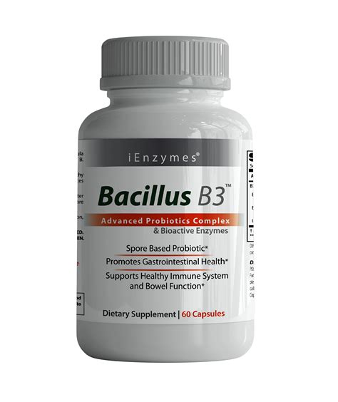 Buy New Bacillus B3 Probiotic Complex & Bioactive Enzymes – 100% Spore-Based Organisms - SBO ...