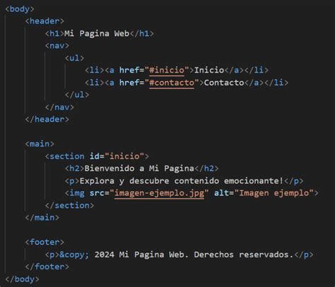 Estructura Básica Html De Una Página Web Ejemplos