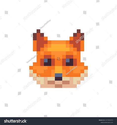 Fox Face Animal Pixel Art Icon Stock Vector (Royalty Free) 2177453771 ...