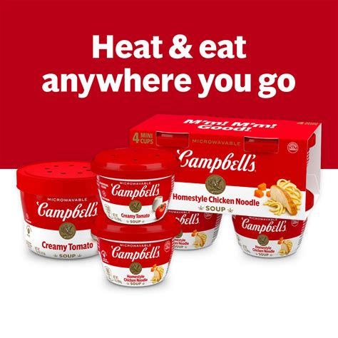 Campbell S Creamy Tomato Soup 15 4 Oz Microwavable Bowl