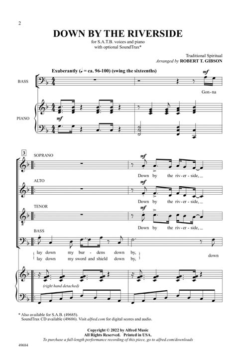 Down by the Riverside by Robert T. Gibson - Choir - Digital Sheet Music ...