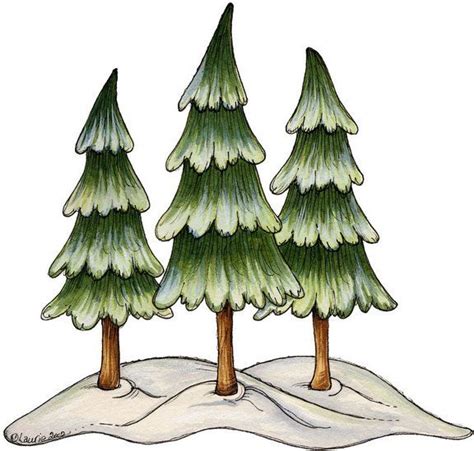 Cartoon Winter Tree Clipart