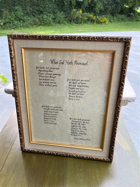 Vintage Annie Johnson Flint Poem Wall Art Etsy