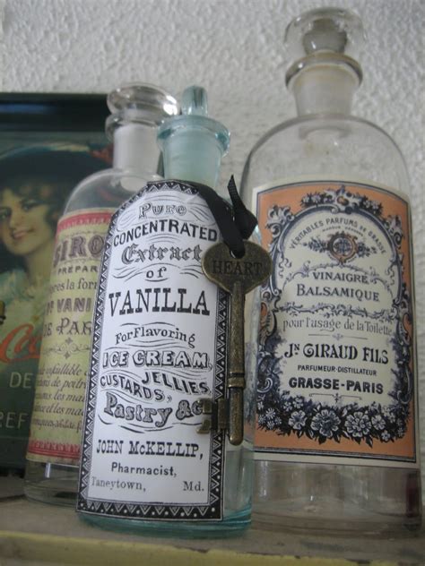 Vintage Vanilla Apothecary Bottles Antique Bottles Vintage Bottles