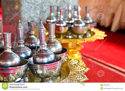 Buddhist S Grail For Buddhist Prayer Stock Photo Image Of Bronze