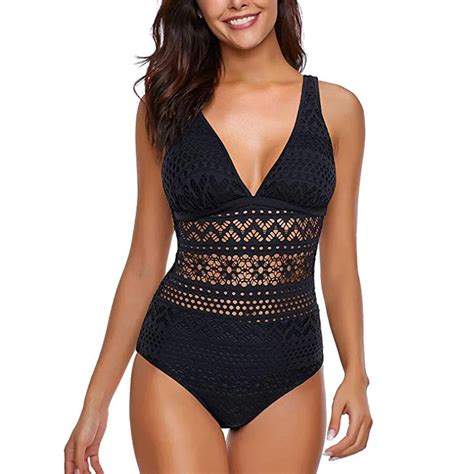 Maillot De Bain Une Pi Ce Sexy Monokini Noir Amissi Push Up Rembourr