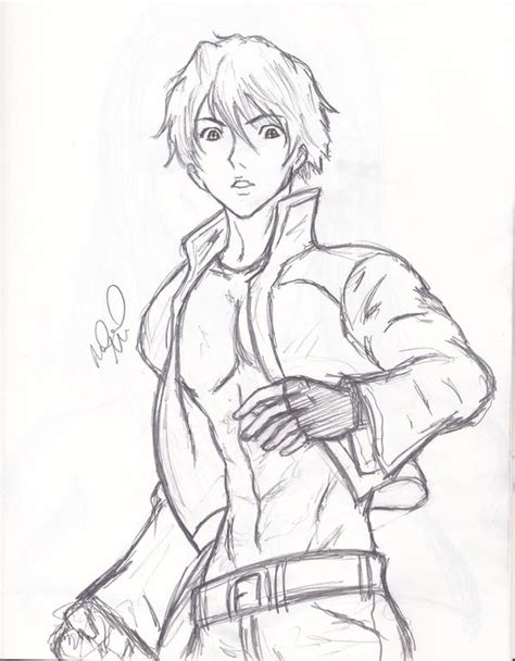 KOF: Rock Howard Sketch by DiamondReflection on DeviantArt