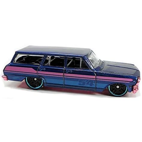 Hot Wheels Anos Chevy Nova Wagon Azul E Rosa Universo Hot Wheels