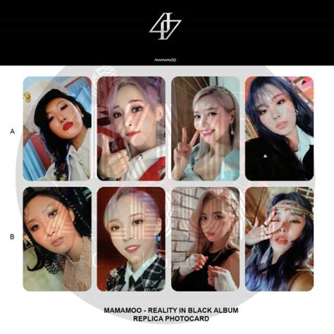 Jual MAMAMOO REALITY IN BLACK ALBUM REPLICA PHOTOCARD Shopee Indonesia