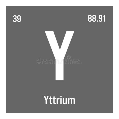 Yttrium, Y, Periodic Table Element Stock Vector - Illustration of ...