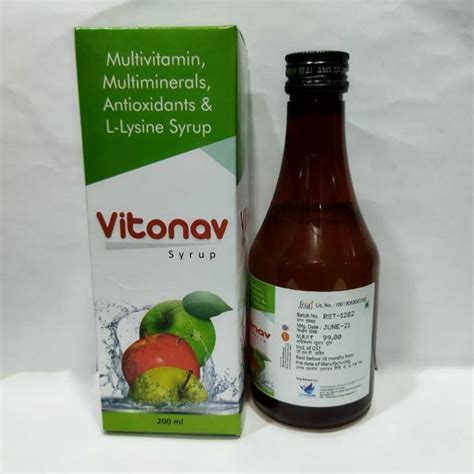 Vitonav Multivitamin Multiminerals Antioxidants And L Lysine Syrup