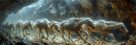 Surreal long exposure photo of a team of wildlife biologists studying