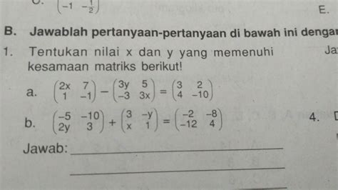 Lihat Contoh Soal Tentukan Nilai X Yang Memenuhi Persamaan Terbaru