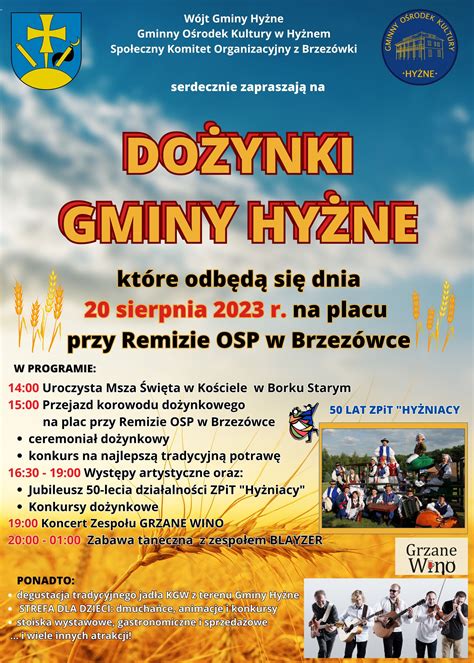 DOŻYNKI GMINNE 2023 Serwis Internetowy Gminy Hyżne