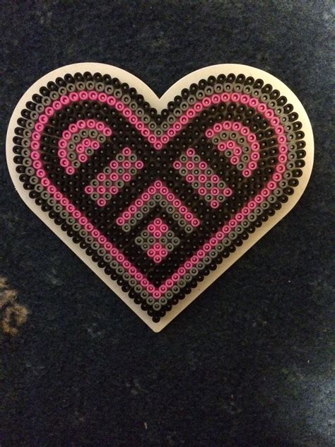 Hama Beads Heart Perler Crafts Diy Perler Beads Perler Bead Art