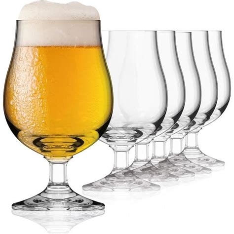 SAHM Verre a Biere Original Lot de 6 Verres à Bière Verre à Bière