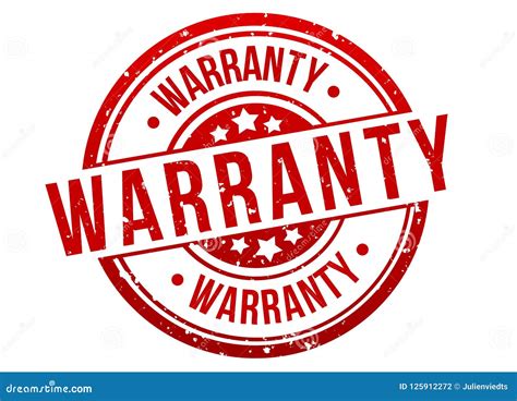 Warranty Stamp Button Banner Badge In Red Stock Vector Illustration