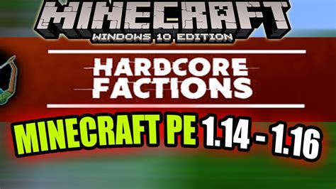 SERVER HARDCORE FACTIONS PARA MINECRAFT PE Y MINECRAFT BEDROCK YouTube