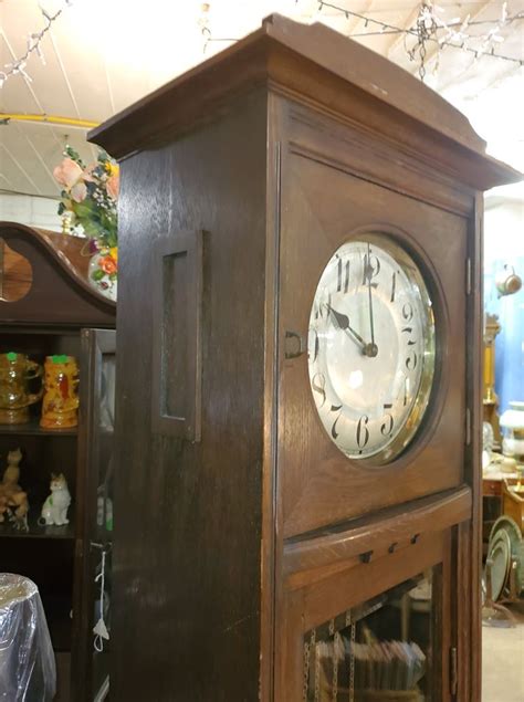 Antique German Grandfather Clock Beautiful Early S Long Valley