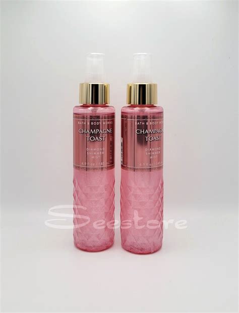 2 Bath Body Works Champagne Toast Diamond Shimmer Fragrance Body Mist