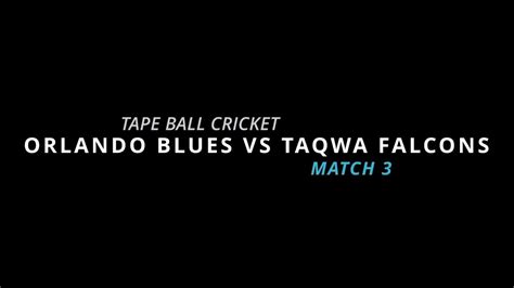 Tape Ball Cricket Usa Orlando Blues Vs Taqwa Falcons Match Jan