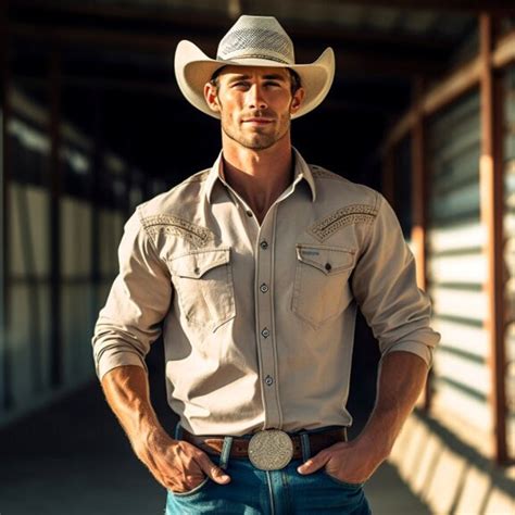 AI Male Model Hot Cowboy Romance Novel Cover Model AI Photography