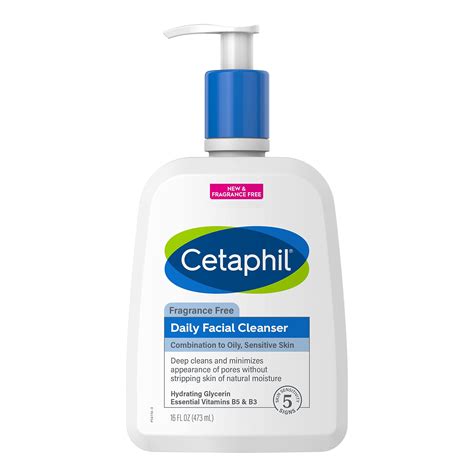 Cetaphil Face Wash Daily Facial Cleanser For Sensitive Combination To