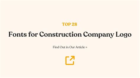 28 Best Construction Company Logo Fonts That Build Trust