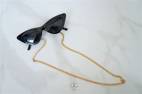 Glasses Chain Gold Plated Stainless Steel Gg Unique