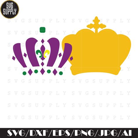 Mardi Gras Svg Mardi Gras Monogram Svg Mardi Gras Crown | Etsy