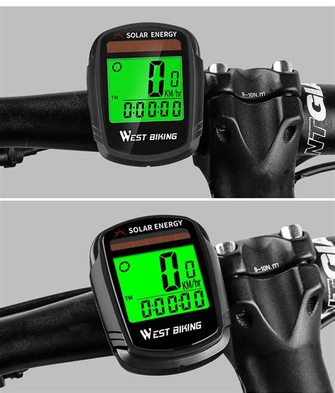 West Biking Bike Computer with Solar Energy YP0702040