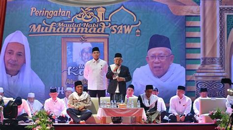 Hadiri Peringatan Maulid Nabi Dan Haul Abuya Amin Ke 30 Wapres