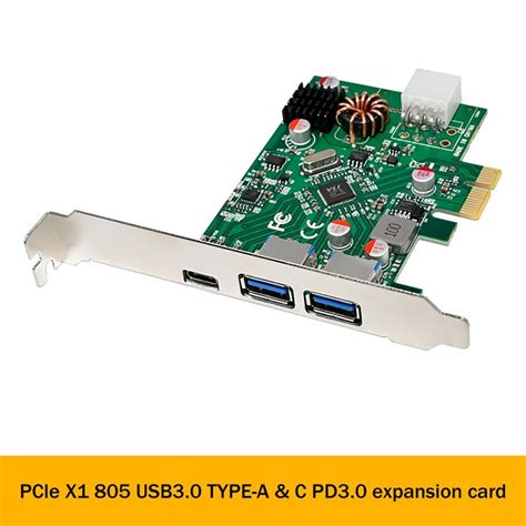 Vl805 Pcie X1 Usb30 Type Ac Pd30 5g High Speed Conversion Expansion