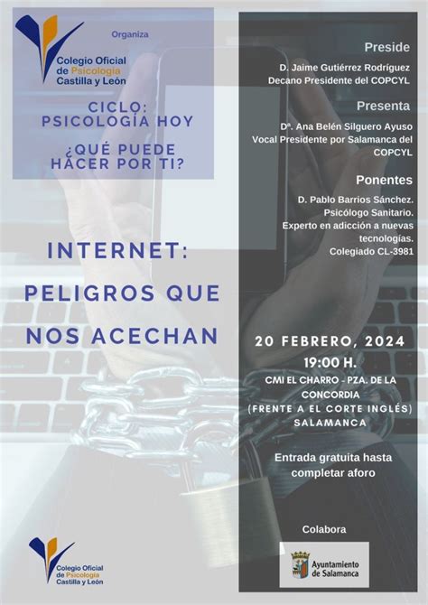 Los Peligros Que Nos Acechan En Internet El Tema De Esta Charla Del