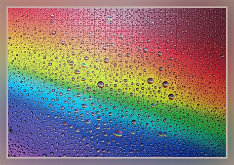 Enjoy Puzzle - Rainbow Drops - 1000 pieces - Palate Cleanser : r/Jigsawpuzzles