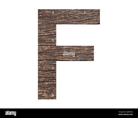 Alphabet Letter F Rustic Tree Bark Background Stock Photo Alamy